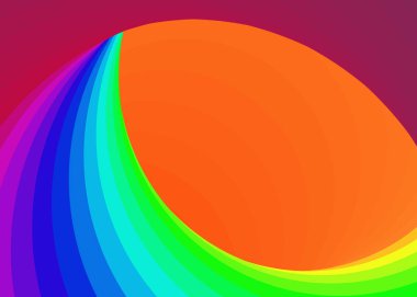 Renkli girdaplı solucan deliği, dijital sanat