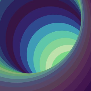 Renkli girdaplı solucan deliği, dijital sanat