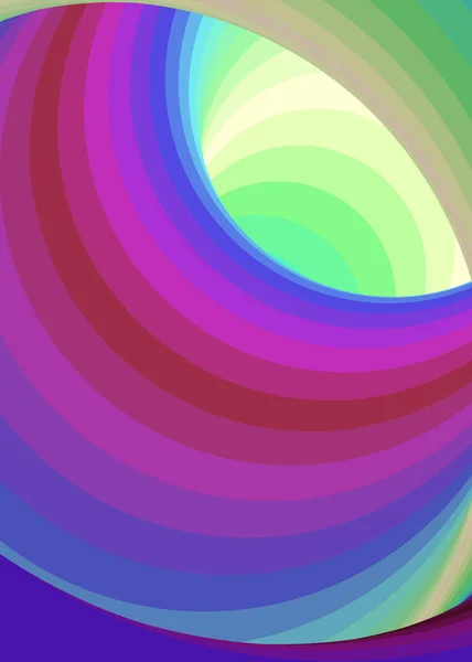 Color Swirl Wormhole Digital Art — Stock Vector