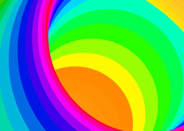 Farbe Swirl Warmhole Kunst Hintergrund Illustration — Stockvektor