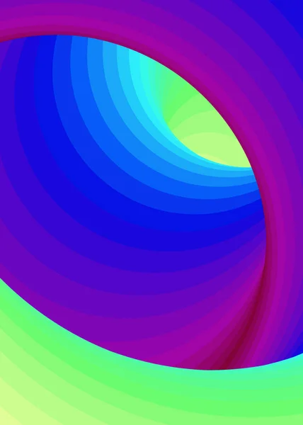 Farbe Swirl Hintergrund Generative Art Illustration Twist — Stockvektor