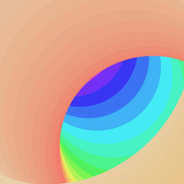 Farbe Swirl Warmhole Vortex Twist Generative Art Hintergrundillustration — Stockvektor
