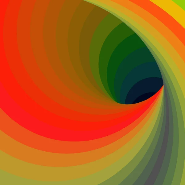 Barevný Vír Vratná Díra Vír Twist Generative Art Pozadí Ilustrace — Stockový vektor