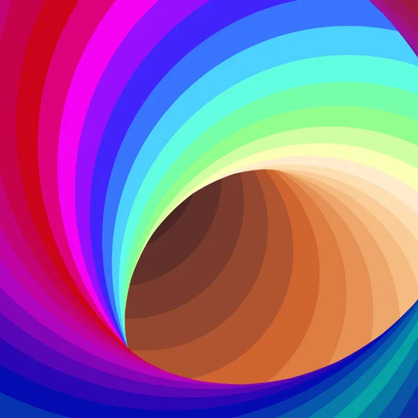 Colore Vortice Wormhole Arte Digitale — Vettoriale Stock