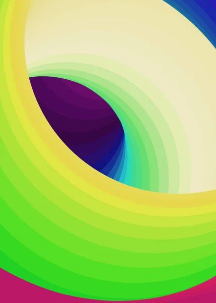 Farbe Swirl Hintergrund Generative Art Illustration Twist — Stockvektor