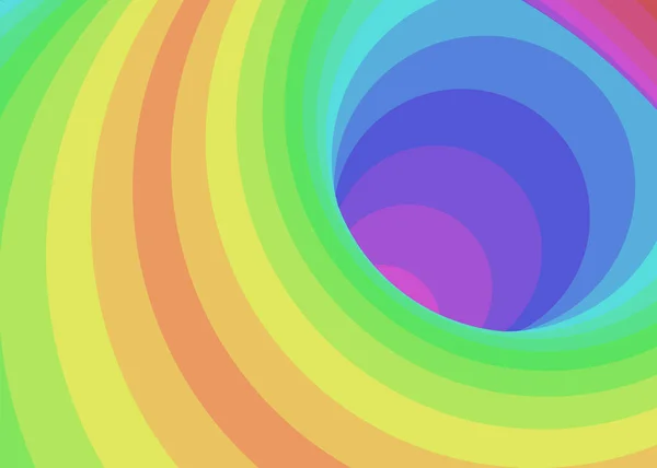 Color Swirl Warmhole Art Background Illustration — 스톡 벡터