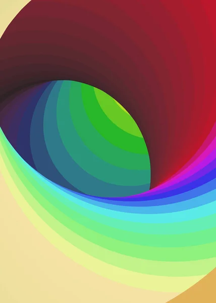 Kleur Werveling Warm Gat Vortex Twist Generative Art Achtergrond Illustratie — Stockvector