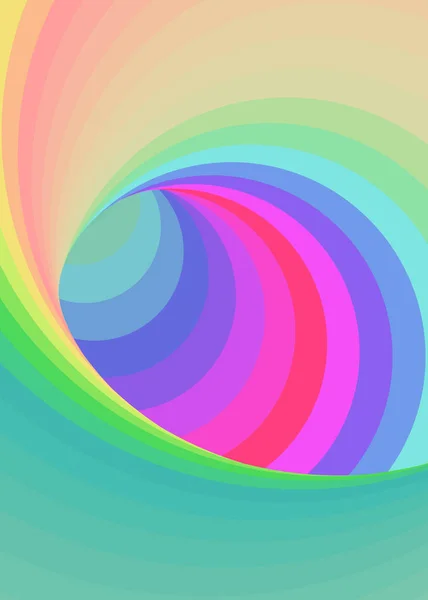 Kleur Werveling Generative Art Achtergrond Illustratie — Stockvector