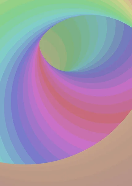 Farbe Swirl Warmhole Vortex Twist Generative Art Hintergrundillustration — Stockvektor