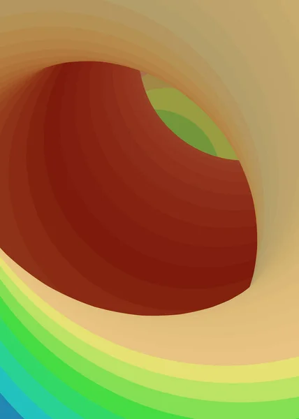 Farbe Swirl Hintergrund Generative Art Illustration Twist — Stockvektor