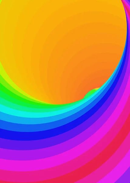 Farbe Swirl Warmhole Vortex Twist Generative Art Hintergrundillustration — Stockvektor