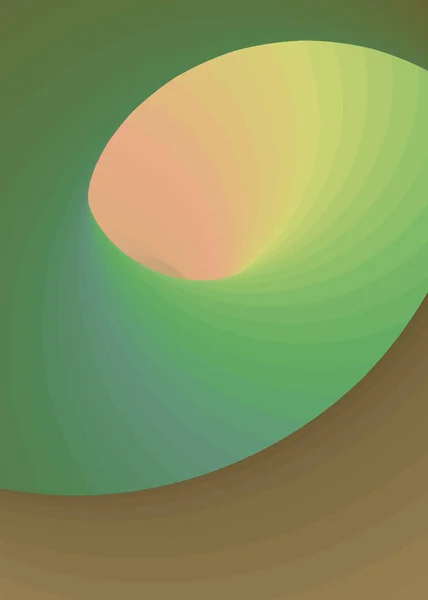 Farbe Swirl Warmhole Vortex Twist Generative Art Hintergrundillustration — Stockvektor