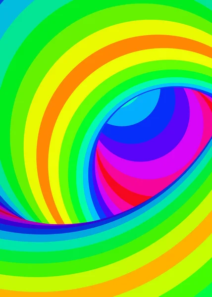 Farbe Swirl Hintergrund Generative Art Illustration Twist — Stockvektor