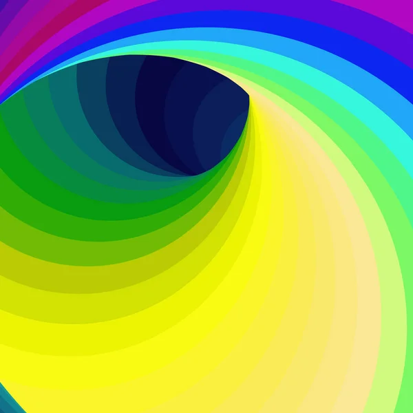 Color Swirl Warmhole Vortex Twist Generative Art Background Illustration — 스톡 벡터