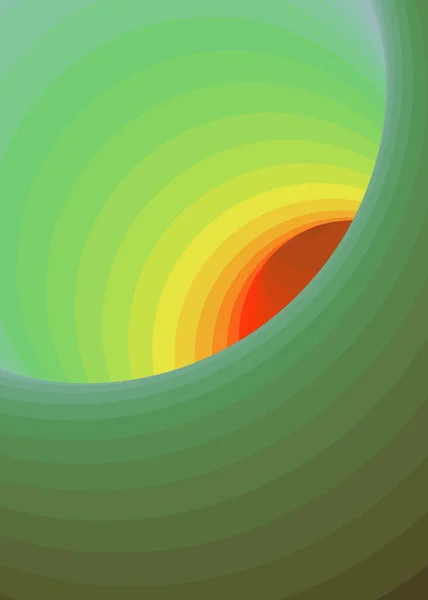 Farbe Swirl Hintergrund Generative Art Illustration Twist — Stockvektor