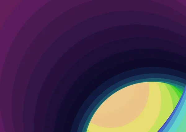 Farbe Swirl Warmhole Vortex Twist Generative Art Hintergrundillustration — Stockvektor