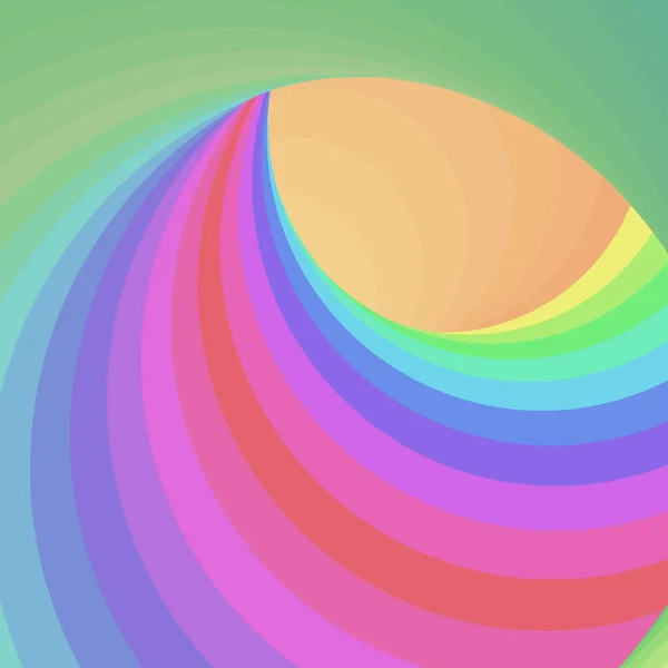 Color Swirl Wormhole Digital Art — Stock Vector