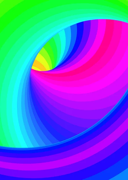 Farbe Swirl Hintergrund Generative Art Illustration Twist — Stockvektor