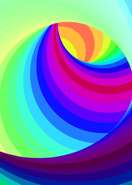 Farbwirbelwurmloch Digitale Kunst — Stockvektor