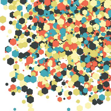 Renkli geometrik arkaplan vektörü çizimi