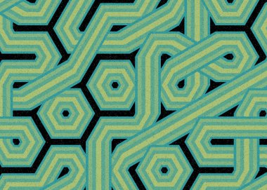 Renkli Altıgen Döşeme, Sanat Çizimi, Arkaplan Tasarımı