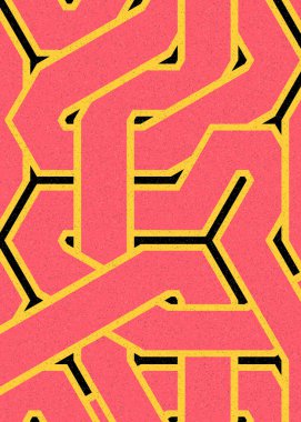 Renkli Altıgen Döşeme, Sanat Çizimi, Arkaplan Tasarımı