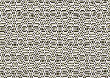 Renkli altıgen karo sanat arkaplanı, vektör illüstrasyonu 