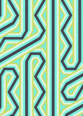 Renkli altıgen karo sanat arkaplanı, vektör illüstrasyonu 