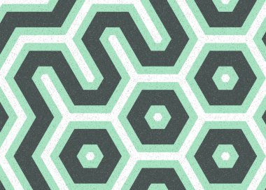 Renkli altıgen karo sanat arkaplanı, vektör illüstrasyonu 