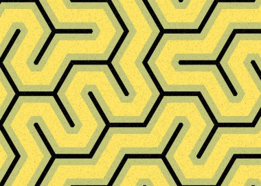 Renkli altıgen karo sanat arkaplanı, vektör illüstrasyonu 