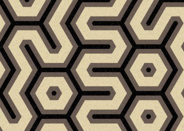 Renkli altıgen karo sanat arkaplanı, vektör illüstrasyonu 