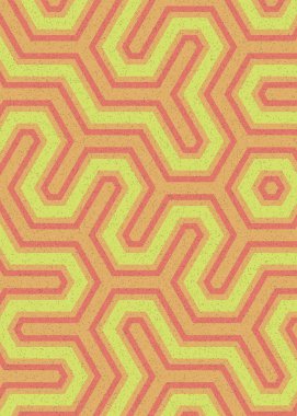 Renkli altıgen karo sanat arkaplanı, vektör illüstrasyonu 