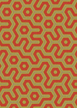 Renkli altıgen karo sanat arkaplanı, vektör illüstrasyonu 