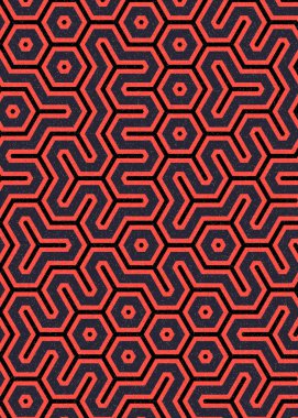 Renkli altıgen karo sanat arkaplanı, vektör illüstrasyonu 