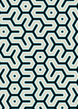 Renkli altıgen karo sanat arkaplanı, vektör illüstrasyonu 