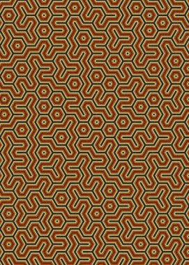 Renkli altıgen karo sanat arkaplanı, vektör illüstrasyonu 