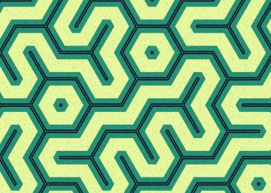 Renkli altıgen karo sanat arkaplanı, vektör illüstrasyonu 