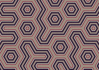 Renkli altıgen karo sanat arkaplanı, vektör illüstrasyonu 