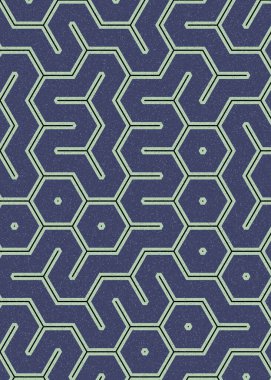 Renkli altıgen karo sanat arkaplanı, vektör illüstrasyonu 