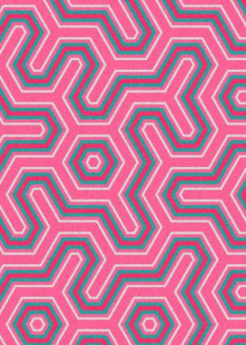 Renkli altıgen karo sanat arkaplanı, vektör illüstrasyonu 