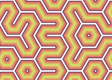 Renkli Altıgen Döşeme Bağlantısı sanat arkaplan tasarımı illüstrasyonu