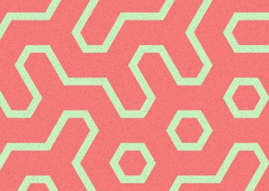 Renkli altıgen karo sanat arkaplanı, vektör illüstrasyonu 