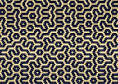 Renkli altıgen karo sanat arkaplanı, vektör illüstrasyonu 