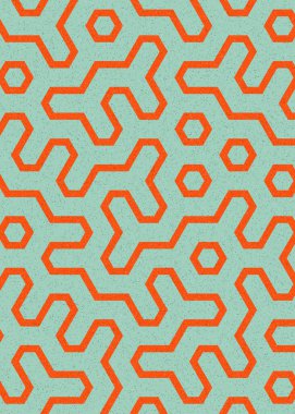 Renkli altıgen karo sanat arkaplanı, vektör illüstrasyonu 