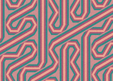 Renkli Altıgen Döşeme Bağlantısı sanat arkaplan tasarımı illüstrasyonu