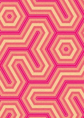 Renkli altıgen karo sanat arkaplanı, vektör illüstrasyonu 