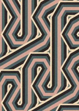 Renkli Altıgen Döşeme Bağlantısı sanat arkaplan tasarımı illüstrasyonu