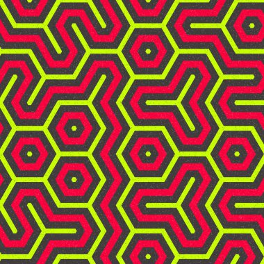 Renkli altıgen kiremit bağlantısı, soyut sanatsal arkaplan