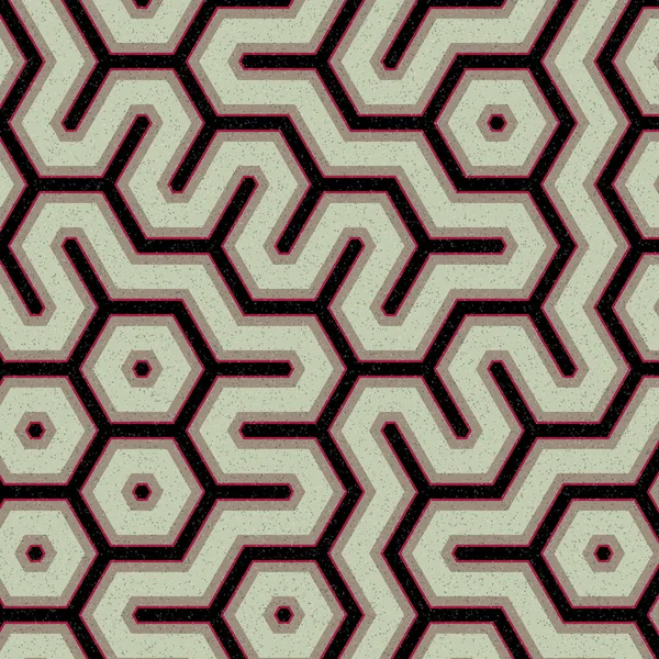 Gekleurde Zeshoek Tegel Verbinding Abstracte Artistieke Achtergrond — Stockvector