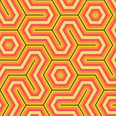  Altıgen Döşeme Sanatı arkaplan çizimi